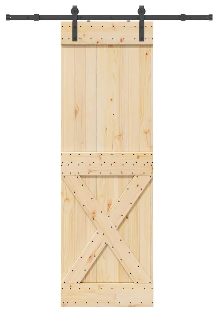 Συρόμενη Μεσόπορτα με Μηχανισμό 70 x 210 εκ. Μασίφ Ξύλο Πεύκου