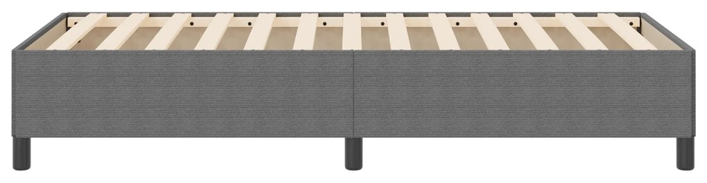 vidaXL Κρεβάτι Φωτεινό Γκρι 90x200 εκ Ψάθα Υφάσματος