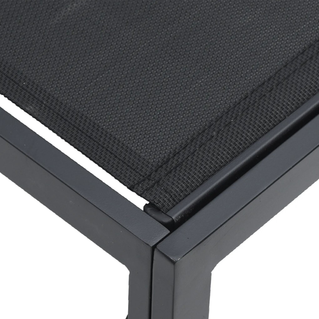 vidaXL Σετ Καναπέ Κήπου 12 pcs Μαύρο 213 x 71.5 x 71 εκ. Αλουμίνιο