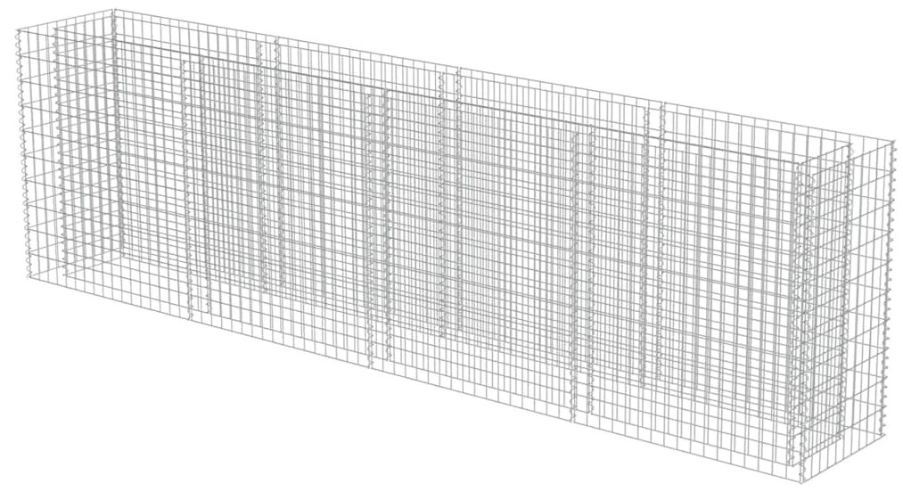 vidaXL Συρματοκιβώτιο-Γλάστρα Υπερυψωμένη 360x50x100 εκ. Γαλβ. Χάλυβας