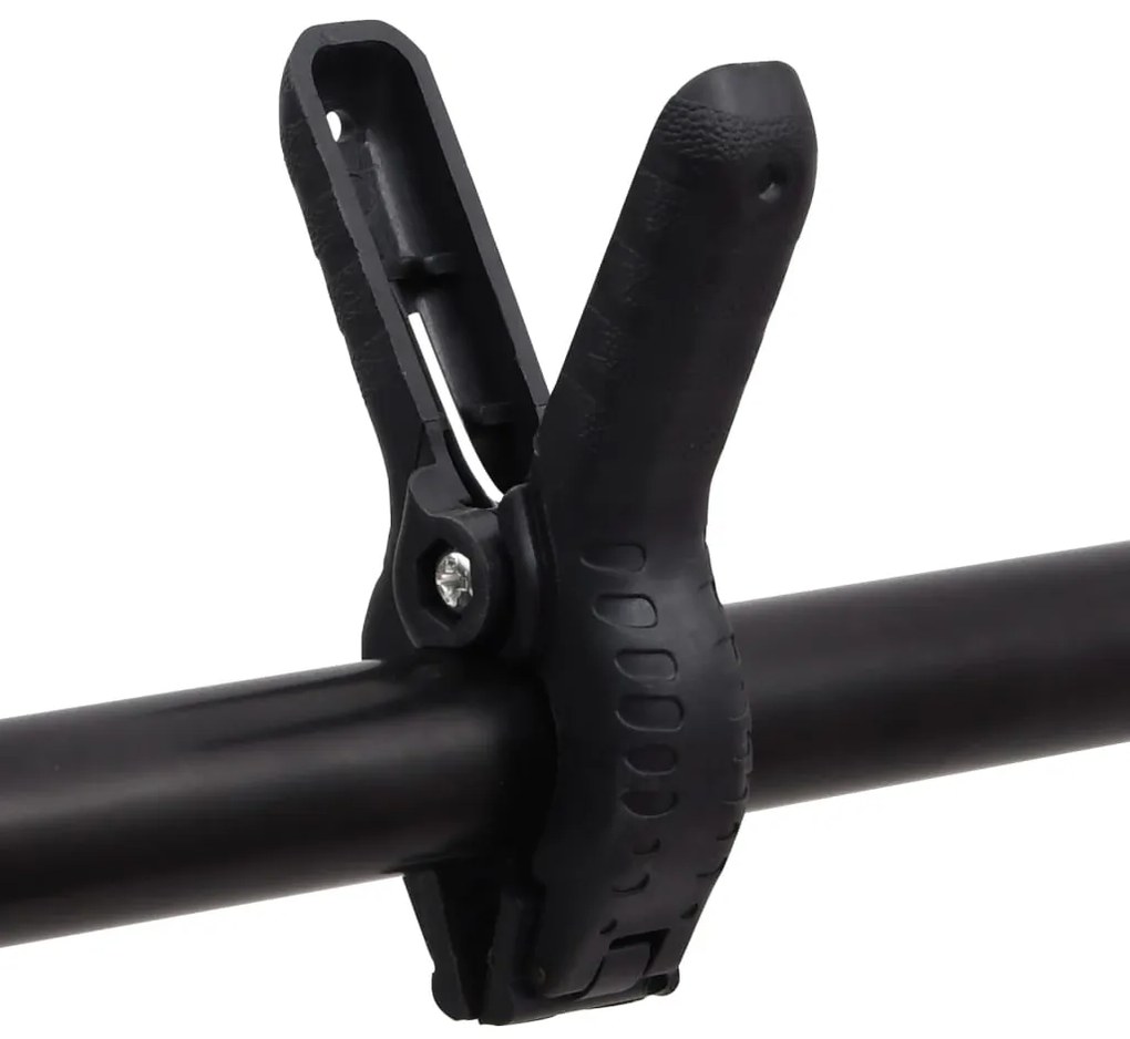 vidaXL Βάση Φόντου σε Σχήμα Τ Μαύρη 201x60x(70-200) εκ.