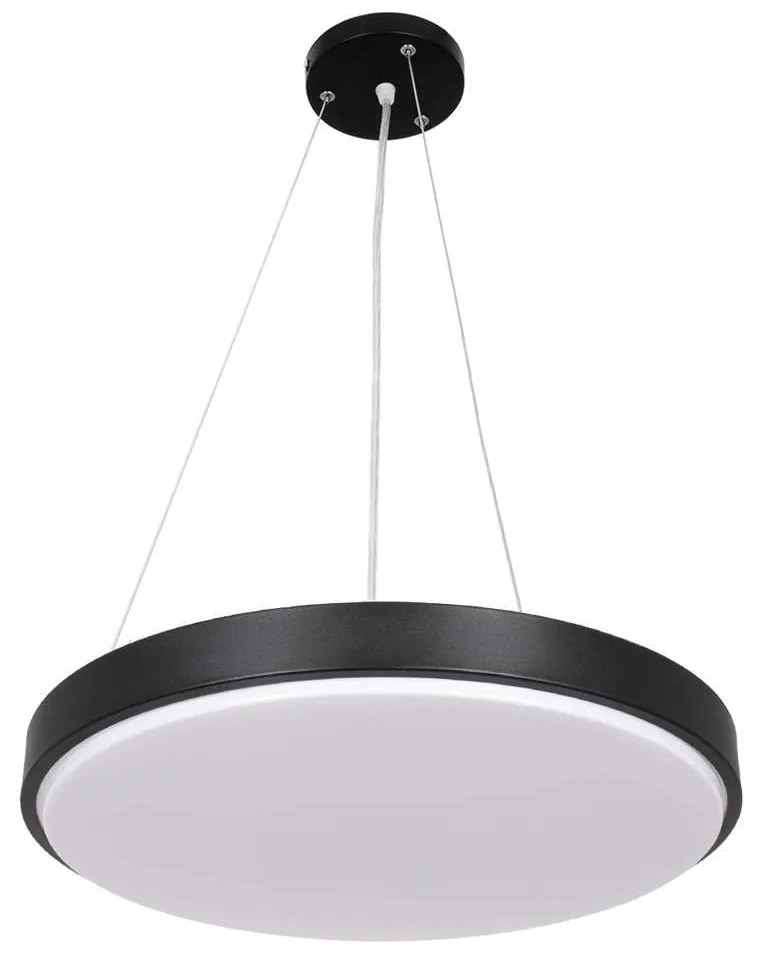 Φωτιστικό Οροφής Casper 61019 Led 76W Φ45cm Black GloboStar Plastic