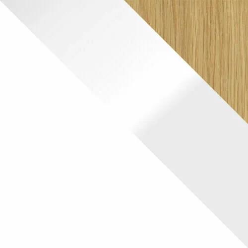 Βιτρίνα Nashville B116, Άσπρο, Ανοιχτό χρώμα ξύλου, Γυαλιστερό λευκό, Με πόρτες, Ο αριθμός των θυρών: 4, 198x92x40cm, 87 kg | Epipla1.gr
