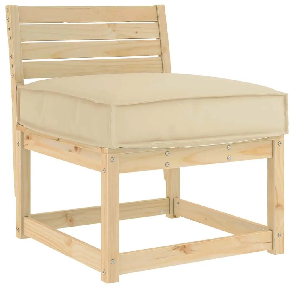 vidaXL Μαξιλάρι παλέτας για κάθισμα Μπεζ 60 x 60 x 12 cm Ύφασμα Oxford