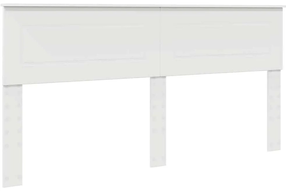 vidaXL Κεφαλάρι με κεφαλάρι Λευκό 200 cm Επεξεργασμένο ξύλο