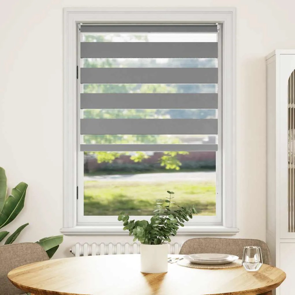 vidaXL Σύστημα Σκίασης Ρόλερ Zebra Γκρι 80 x 175 εκ.