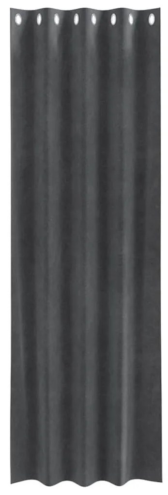 vidaXL Κουρτίνες με κουρτίνες 2 pcs Ανοιχτό γκρι 140 x 225 cm Βελούδο