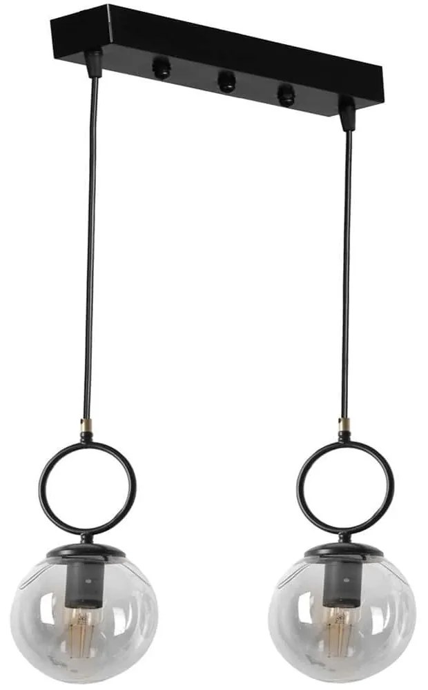 Φωτιστικό Οροφής Morino 846STL2821 45x16x70cm 2xE27 40W Black Opviq