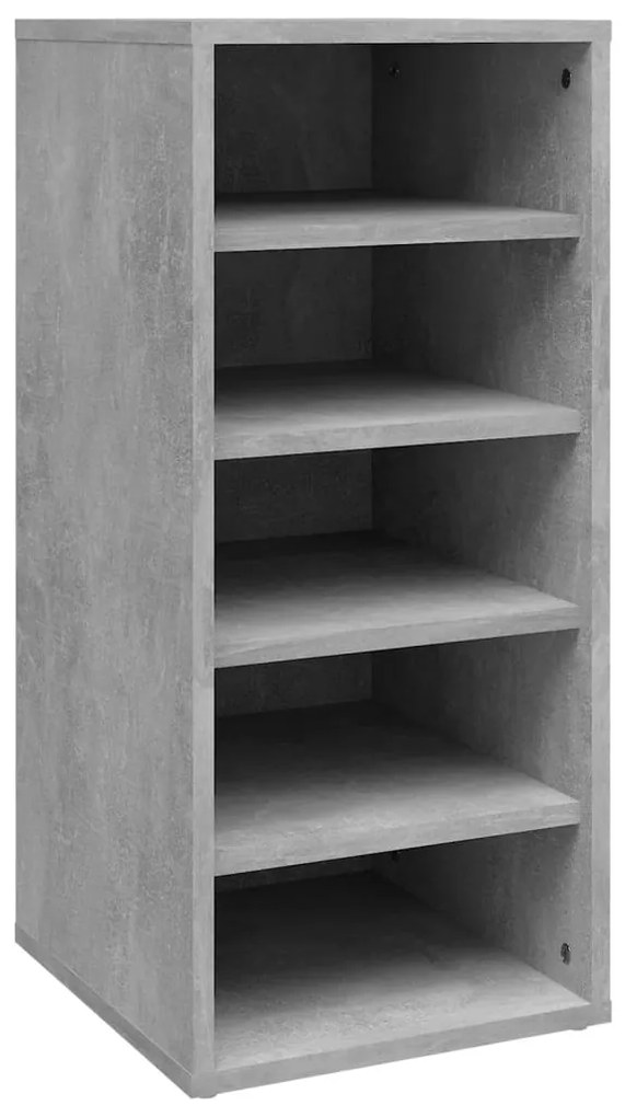 vidaXL Παπουτσοθήκη Γκρι Σκυροδέματος 31,5x35x70 εκ. από Επεξ. Ξύλο