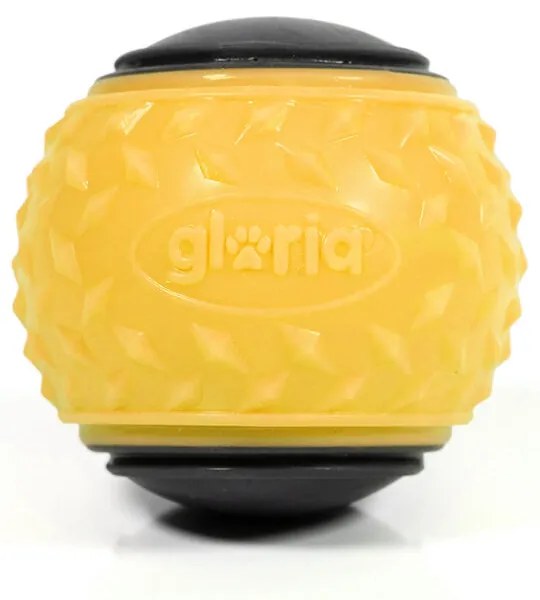 Μπάλα για τα Κατοικίδια ζώα Gloria PLAY AND RUN Κίτρινο TPR M 6,35 cm x2