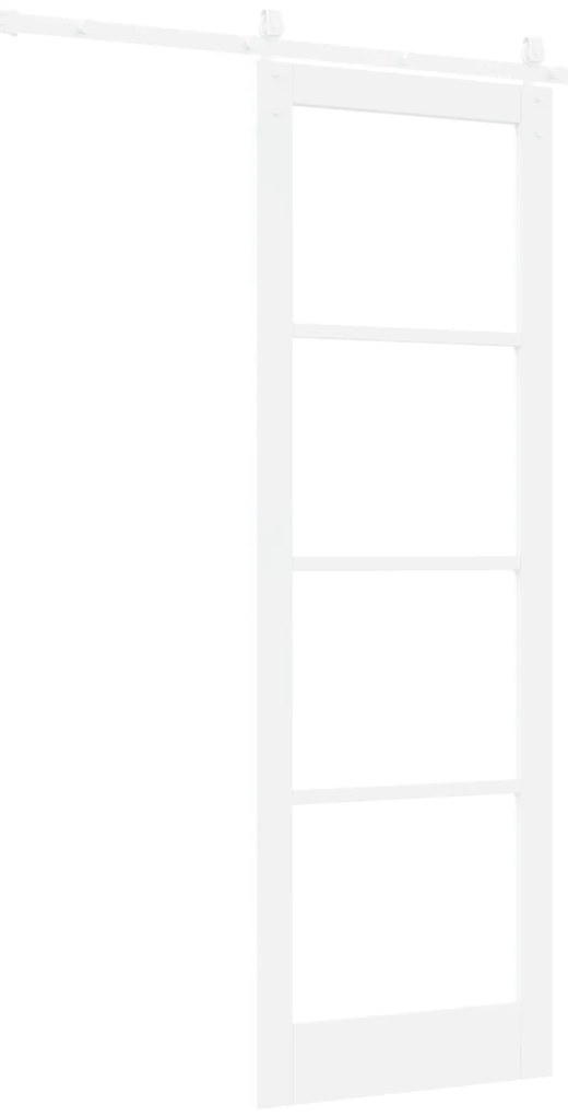 vidaXL Συρόμενη Πόρτα με Σετ Υλικών Λευκή 78x232 cm Συμπαγές Ξύλο Άλσους