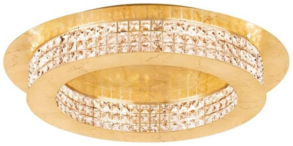 Φωτιστικό Οροφής - Πλαφονιέρα 39406 Principe Led/14 Κρύσταλλο Gold Eglo Metal, Glass