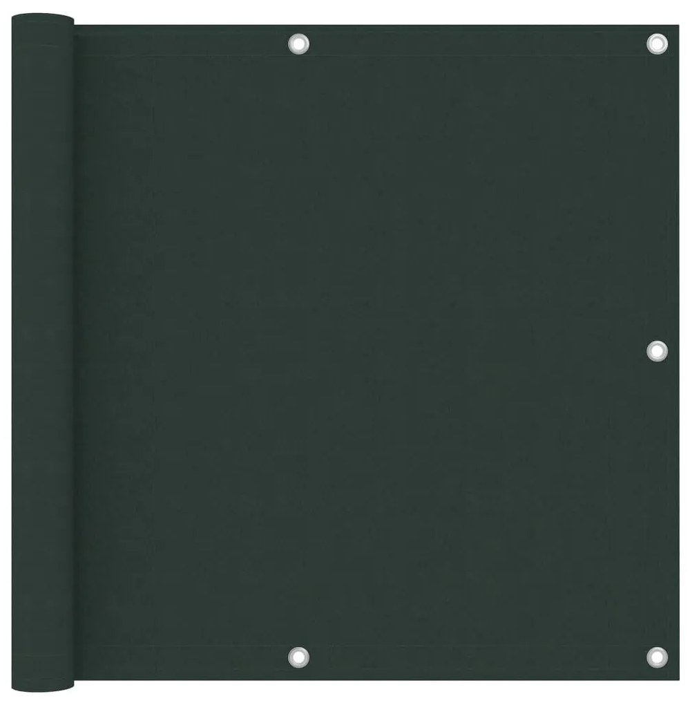 Διαχωριστικό Βεράντας Σκούρο Πράσινο 90x600 εκ. Ύφασμα Oxford - Πράσινο