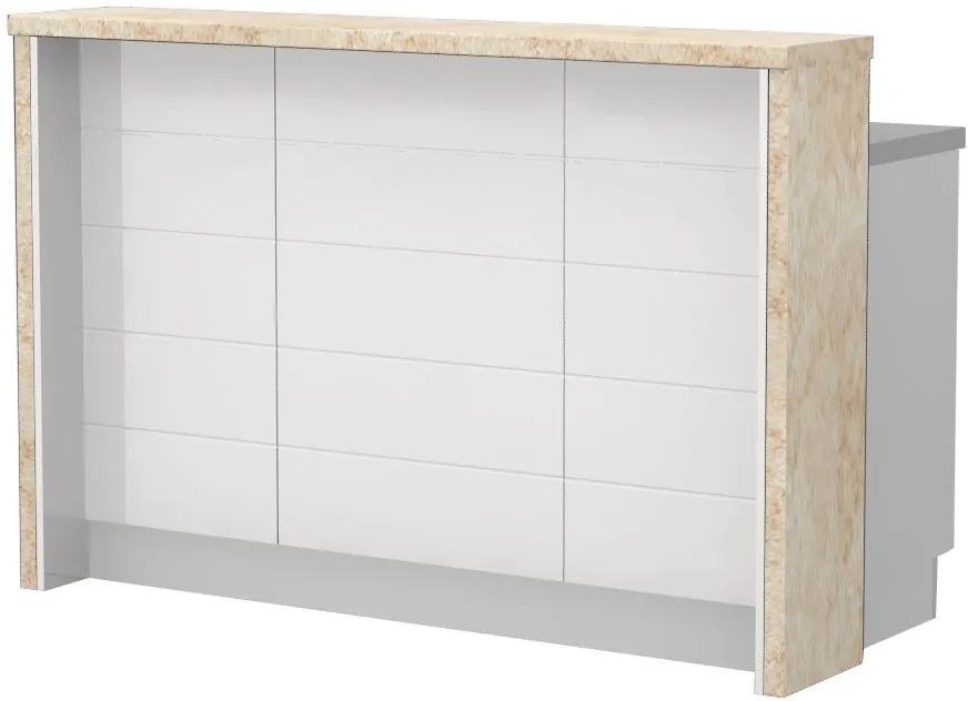 Πάγκος νησίδας Hudson-Μήκος: 150 εκ.-Λευκό-Latino Marble