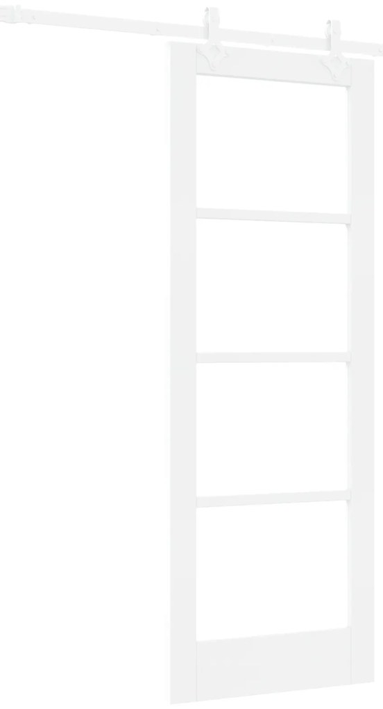 vidaXL Σετ Συρόμενης Πόρτας Σετ 2 Λευκό MDF 73.5 x 198.5 εκ.