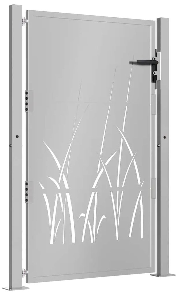 vidaXL Πύλη Κήπου με Σχέδιο Γρασίδι 105 x 130 εκ. από Ατσάλι Corten