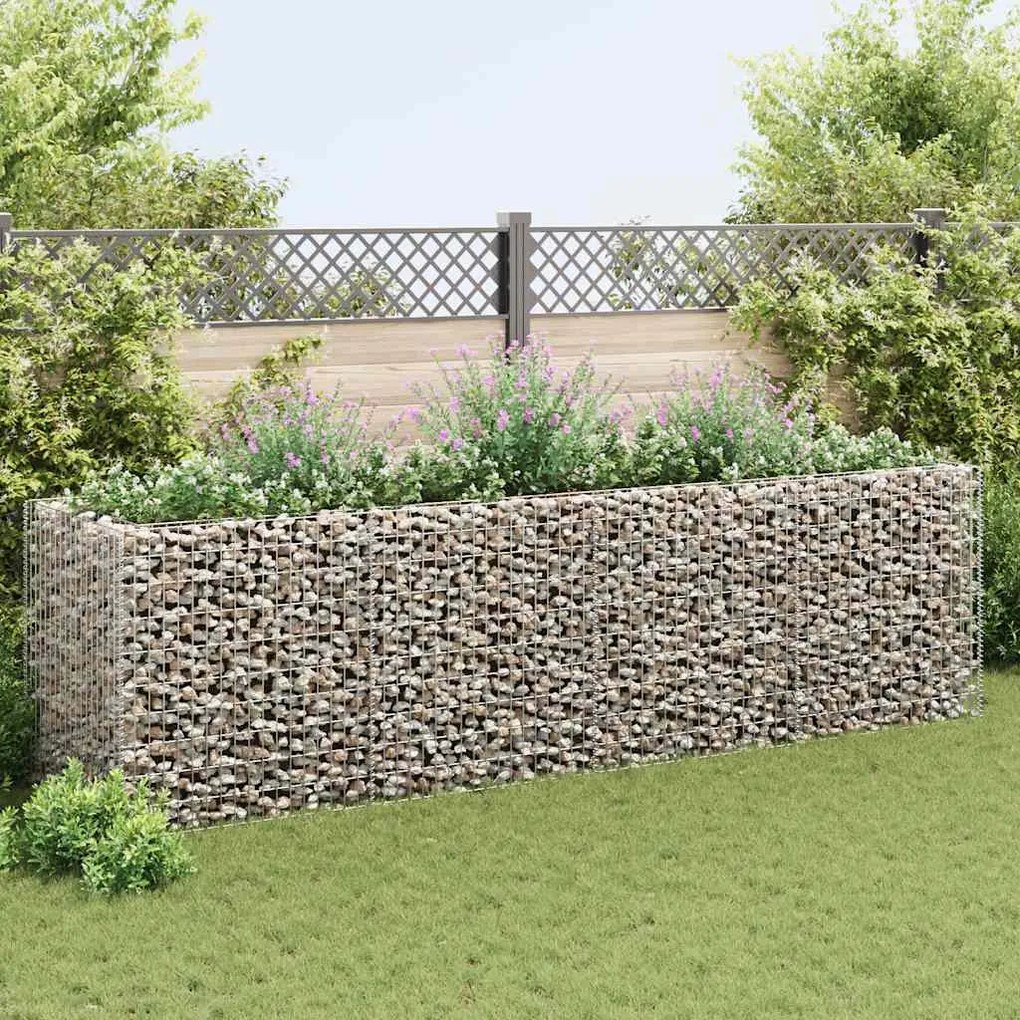 vidaXL Συρματοκιβώτιο - Γλάστρα Υπερυψωμένη 360x90x100 εκ. Ατσάλινη