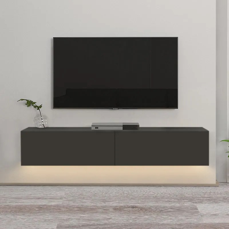ΕΠΙΠΛΟ ΤΗΛΕΟΡΑΣΗΣ ΕΠΙΤΟΙΧΙΟ ARISTO MEGAPAP ΜΕ LED ΧΡΩΜΑ ΑΝΘΡΑΚΙ 135X31,6X25ΕΚ.