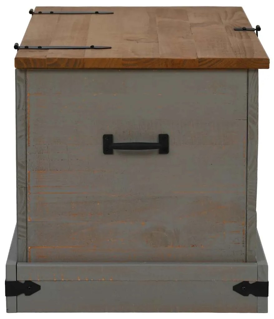 Σεντούκι αποθήκευσης HALDEN γκρι 91x48x47 cm μασίφ ξύλο πεύκο - Γκρι