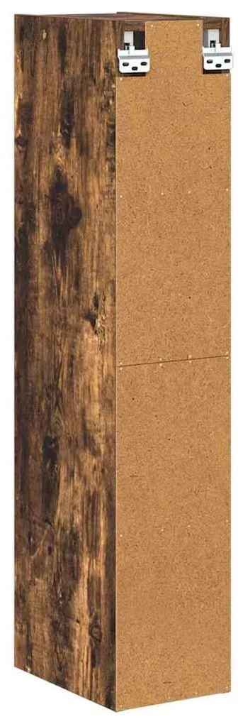 vidaXL Κρεμαστό ντουλάπι Καπνιστό Δρύς 20 x 29,5 x 100 εκ.