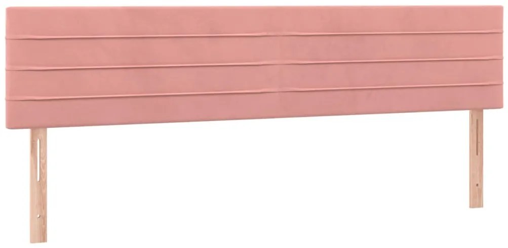 vidaXL Κεφαλάρια Κρεβατιού 2 τεμ. Ροζ 80 x 5 x 78/88 εκ. Βελούδινο
