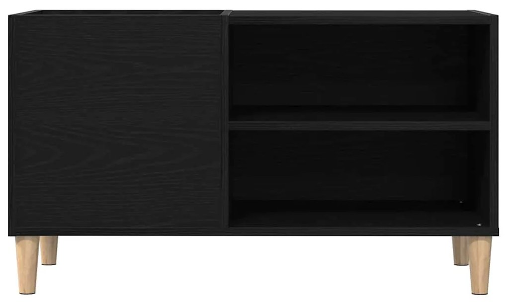 vidaXL Ντουλάπι δίσκων βινυλίου Μαύρη δρυς 84,5 x 38 x 48 cm