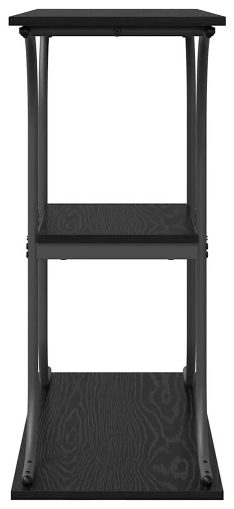 vidaXL Τραπέζι κονσόλας με ράφι Μαύρη δρυς 101 x 35 x 80.5 εκ