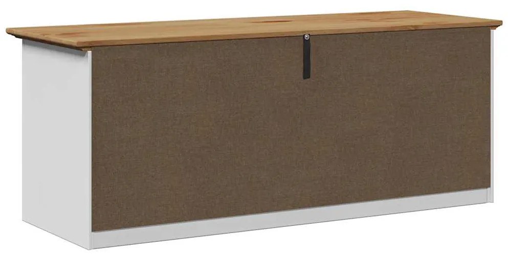 Πάγκος διαδρόμου vidaXL BODO Λευκό και καφέ 114x40x45 cm