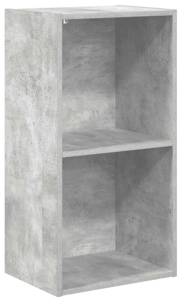 vidaXL Βιβλιοθήκη με 2 Ράφια Γκρι Σκυροδεμ. 40x30x76,5 εκ. Μοριοσανίδα