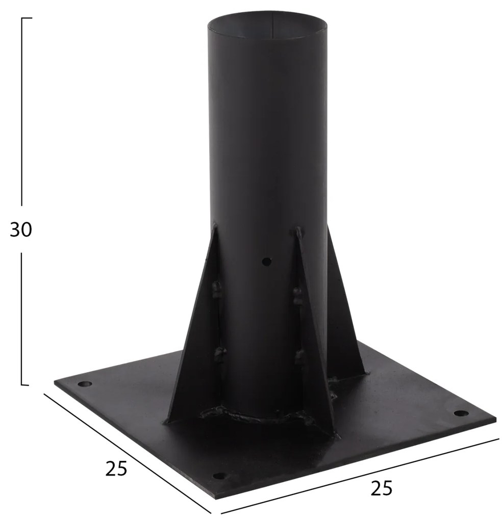 ΜΑΥΡΗ ΒΑΣΗ ΟΜΠΡΕΛΑΣ ΨΑΘΙΝΗΣ ΤΕΤΡΑΓΩΝΗ HM5656 25x25x30Υ εκ. ΒΑΡΈΩΣ ΤΥΠΟΥ