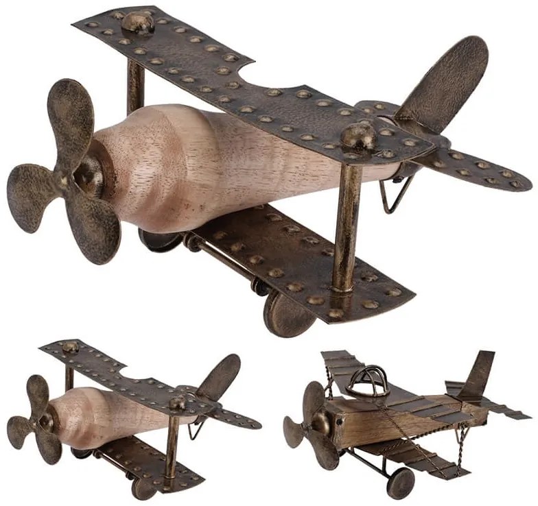Διακοσμητικό Αεροπλάνο με διαστάσεις 27x23x13cm, σε 2 επιλογές σχεδίου