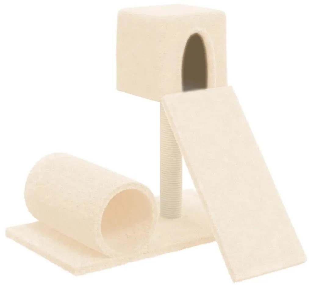 vidaXL Γατόδεντρο Κρεμ 59 εκ. με Στύλους Ξυσίματος από Σιζάλ