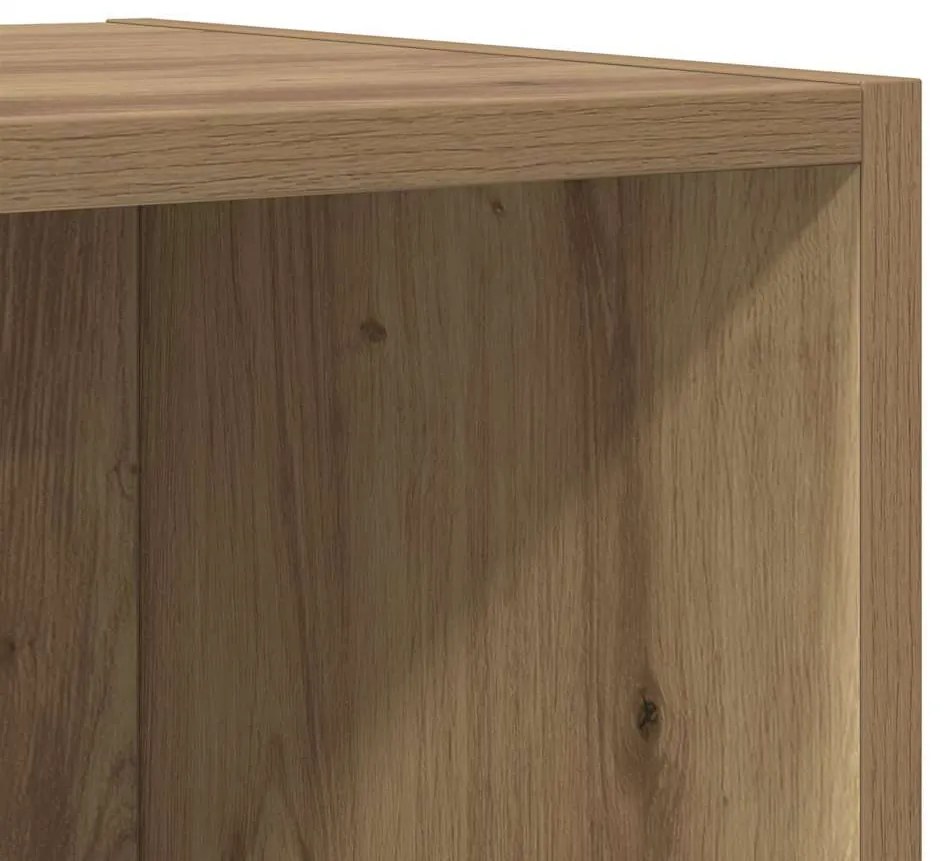 vidaXL Σετ επίπλου τηλεόρασης Επιτοίχιο 4 pcs Καφέ 37 x 37 x 142,5 εκ