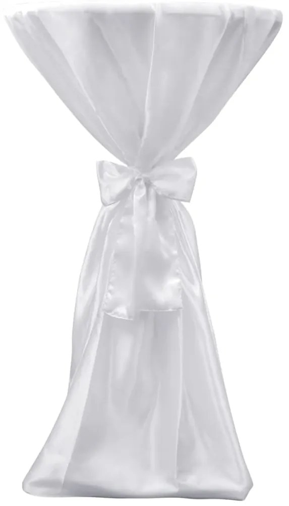 Κάλυμμα Τραπεζιού με Κορδέλα 2 τεμ. Λευκό 70 εκ.