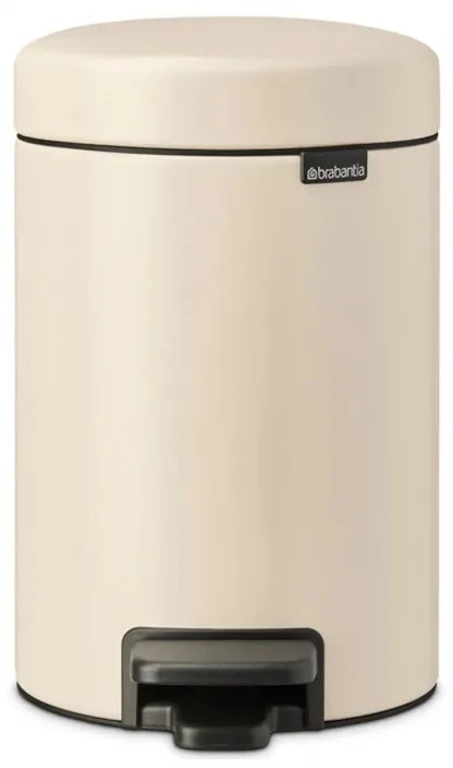 Κάδος απορριμμάτων με πεντάλ Brabantia NewIcon 1005523, 3 L, Ομαλό κλείσιμο, Αντιολισθητική βάση, Μπεζ