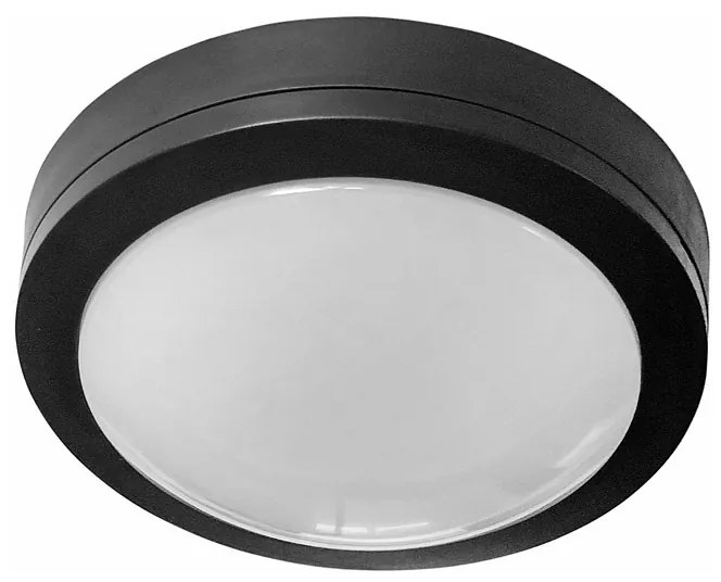 Adeleq Led Πλαφονιέρα Pc Στρογγυλή Φ230Mm 18W 4000K Ip65 Μαύρη 21-230181