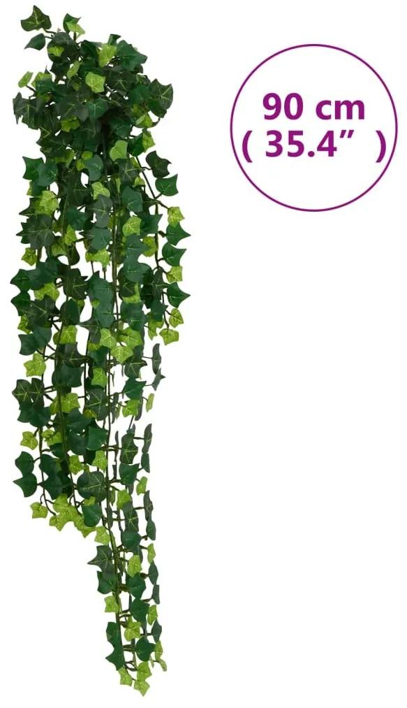 Φυτά Κρεμαστά Τεχνητά 12 Τεμ. 339 Φύλλα Πράσινα 90 εκ. - Πράσινο