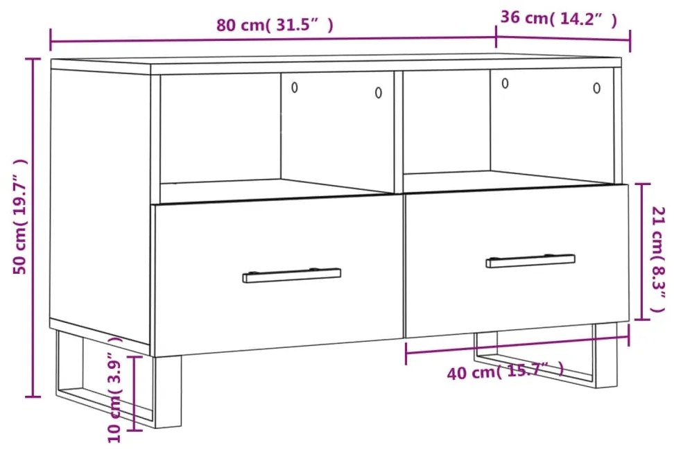 ΈΠΙΠΛΟ ΤΗΛΕΟΡΑΣΗΣ ΚΑΠΝΙΣΤΗ ΔΡΥΣ 80X36X50 ΕΚ. ΕΠΕΞ. ΞΥΛΟ 829001