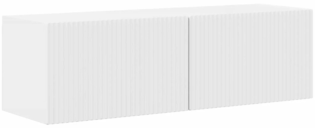 vidaXL Σετ επίπλου τηλεόρασης Επιτοίχιο 3 pcs Υψηλής γυαλάδας λευκό