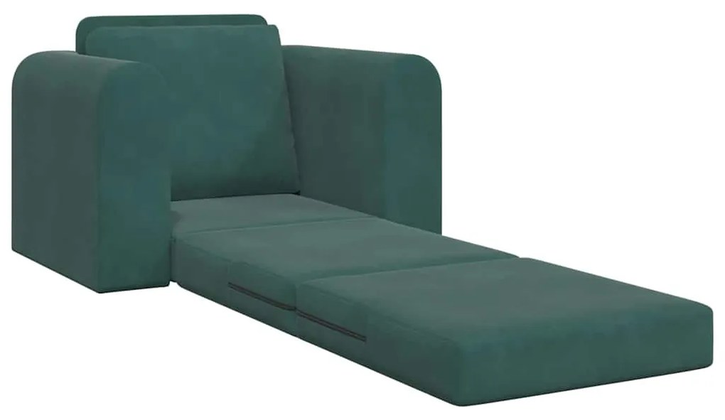 vidaXL Καναπές Κρεβάτι 2 σε 1 Σκούρο Πράσινο 98x71x83 εκ. Βελούδινος