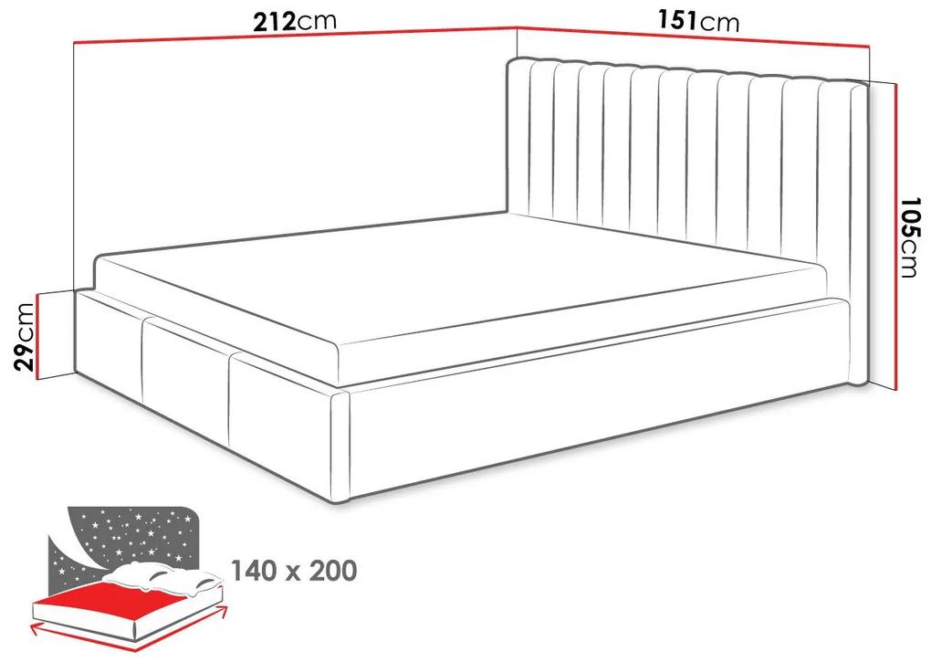 Κρεβάτι Beloit 108, Διπλό, Πράσινο, 140x200, Ταπισερί, Τάβλες για Κρεβάτι, 151x212x105cm, 62 kg, Ξύλο: Πεύκο | Epipla1.gr