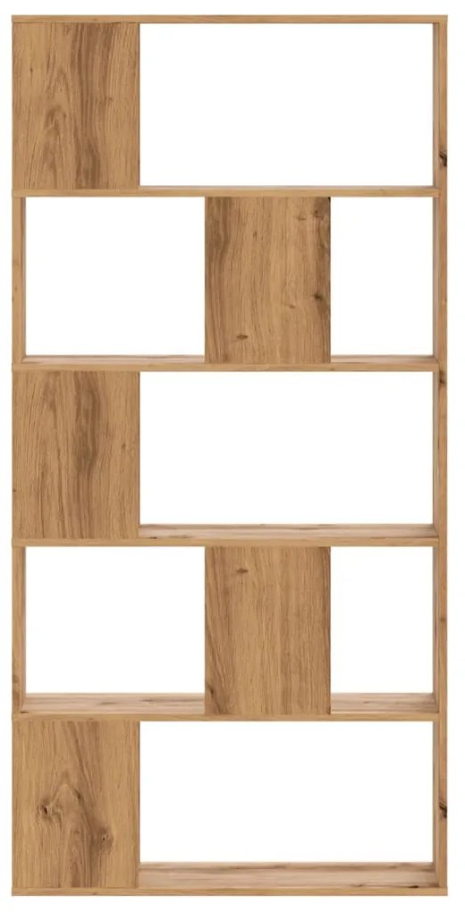 vidaXL Βιβλιοθήκη 5 Επιπέδων Δρυς 80,5x23,5x162,5 εκ. Επεξεργ. Ξύλο