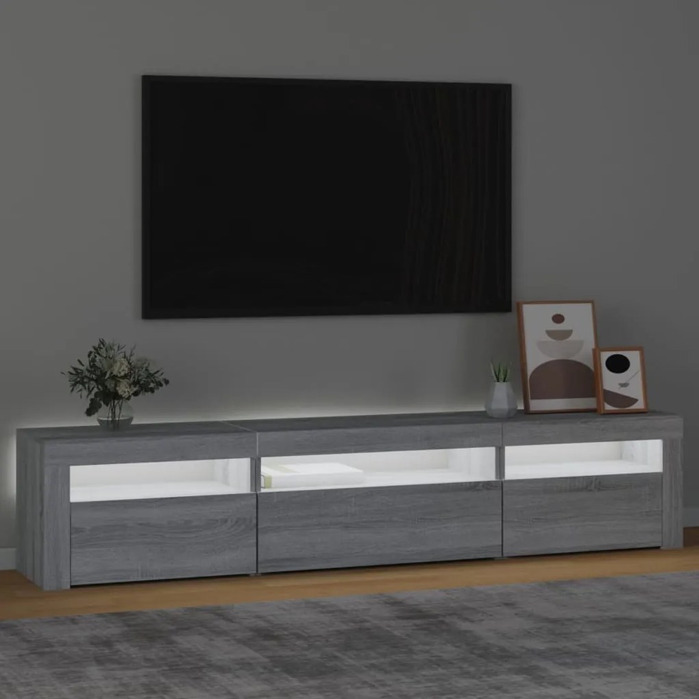 ΈΠΙΠΛΟ ΤΗΛΕΟΡΑΣΗΣ ΜΕ LED ΓΚΡΙ SONOMA 195X35X40 ΕΚ. 3152744