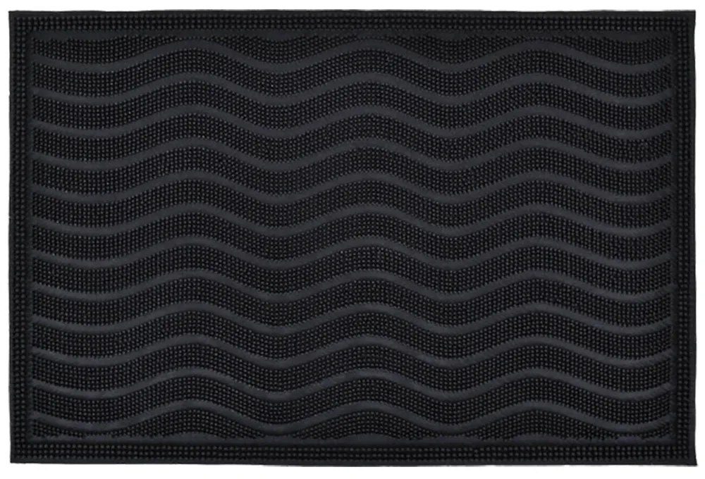 Πατάκι Εισόδου 40x60cm Καουτσούκ Black Waves San Lorentzo 8458