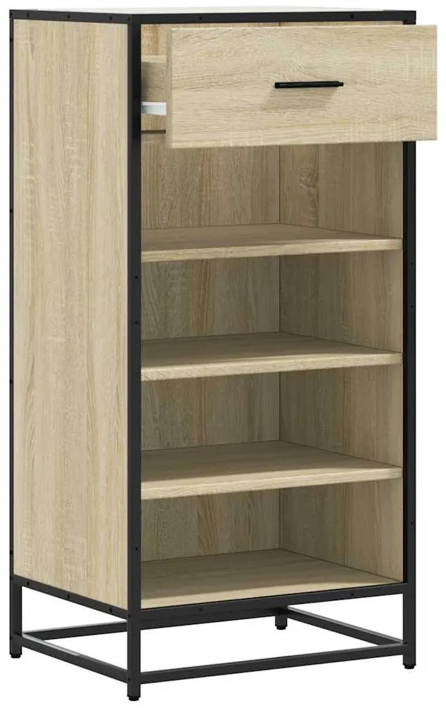 Παπουτσοθήκη Sonoma Δρυς 48x38x97,5 εκ. Επεξεργασμένο Ξύλο - Καφέ