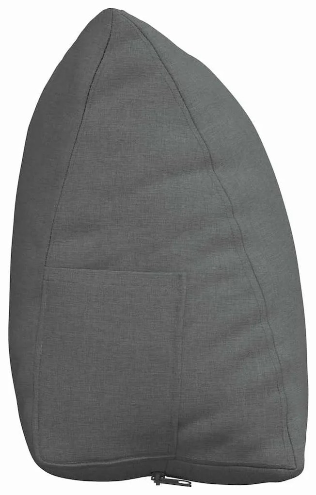 vidaXL Μαξιλάρι Πλάτης Σκούρο Γκρι 60 x 20 x 50 εκ. ύφασμα