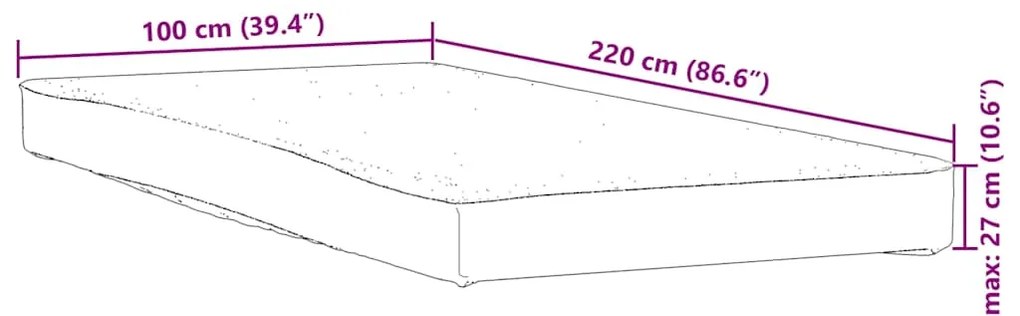 vidaXL Προστατευτικό στρώματος Λευκό 100x220 εκ. Αδιάβροχο