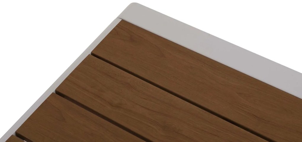 Τραπεζάκι Ξαπλώστρας BENTRY Αλουμίνιο Λευκό - Polywood 100x56x35Υ εκ. 100x56x35 εκ.