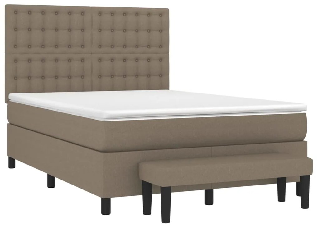 ΚΡΕΒΑΤΙ BOXSPRING ΜΕ ΣΤΡΩΜΑ TAUPE 140X190 ΕΚ. ΥΦΑΣΜΑΤΙΝΟ 3136913