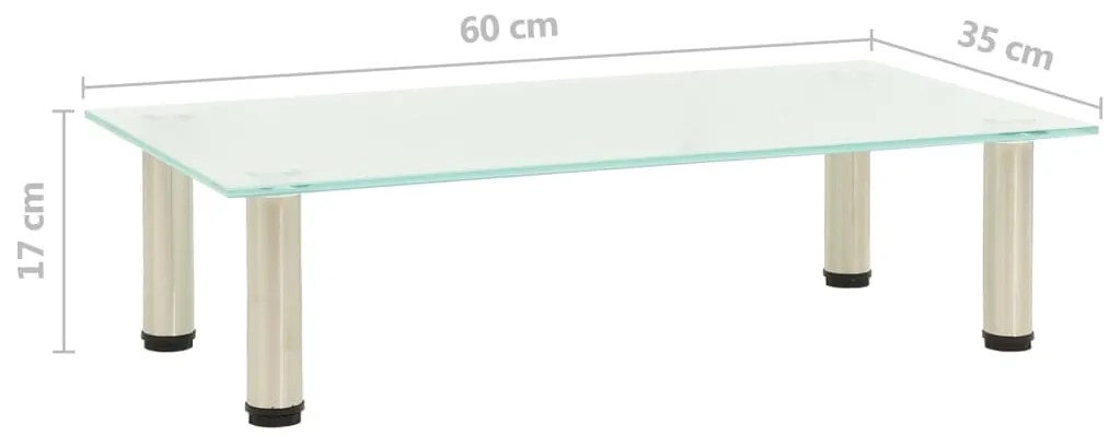 vidaXL Βάση Τηλεόρασης Αμμοβολισμένη 60 x 35 x 17 εκ. από Ψημένο Γυαλί